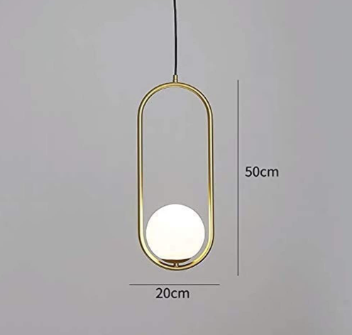 Gold Metal Glass Hanging Light/Lamps for Bedroom, Restaurants, Café