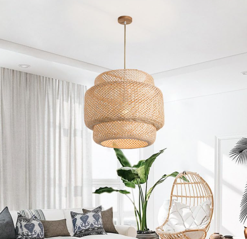Unique Design Natural Cane Lampshade | Rattan Pendant | Hanging Lamps| Light Hanging Lamp.