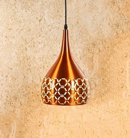Decorative Hanging Lamp/Pendant Lamp/Ceiling Light to Décor Home/Living Room/Bedroom/Office/Dining/Cafe/Restaurants, Teen Cutting, Copper