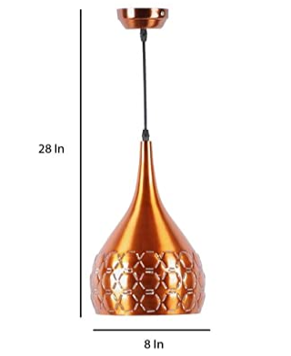 Decorative Hanging Lamp/Pendant Lamp/Ceiling Light to Décor Home/Living Room/Bedroom/Office/Dining/Cafe/Restaurants, Teen Cutting, Copper